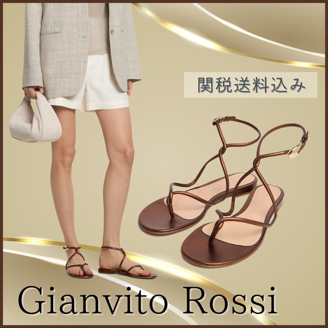 Gianvito Rossi【関税送料込】ラックマンバナッパレザーサンダル
