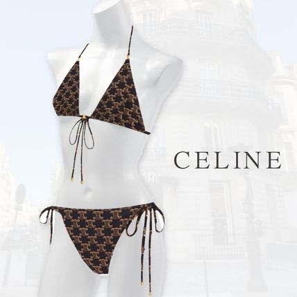 送料込*セリーヌ*トリオンフモノグラム 三角ビキニ上下 (CELINE