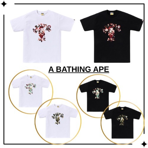 【 A BATHING APE】MAP CAMO COLLEGE MILO Tシャツ