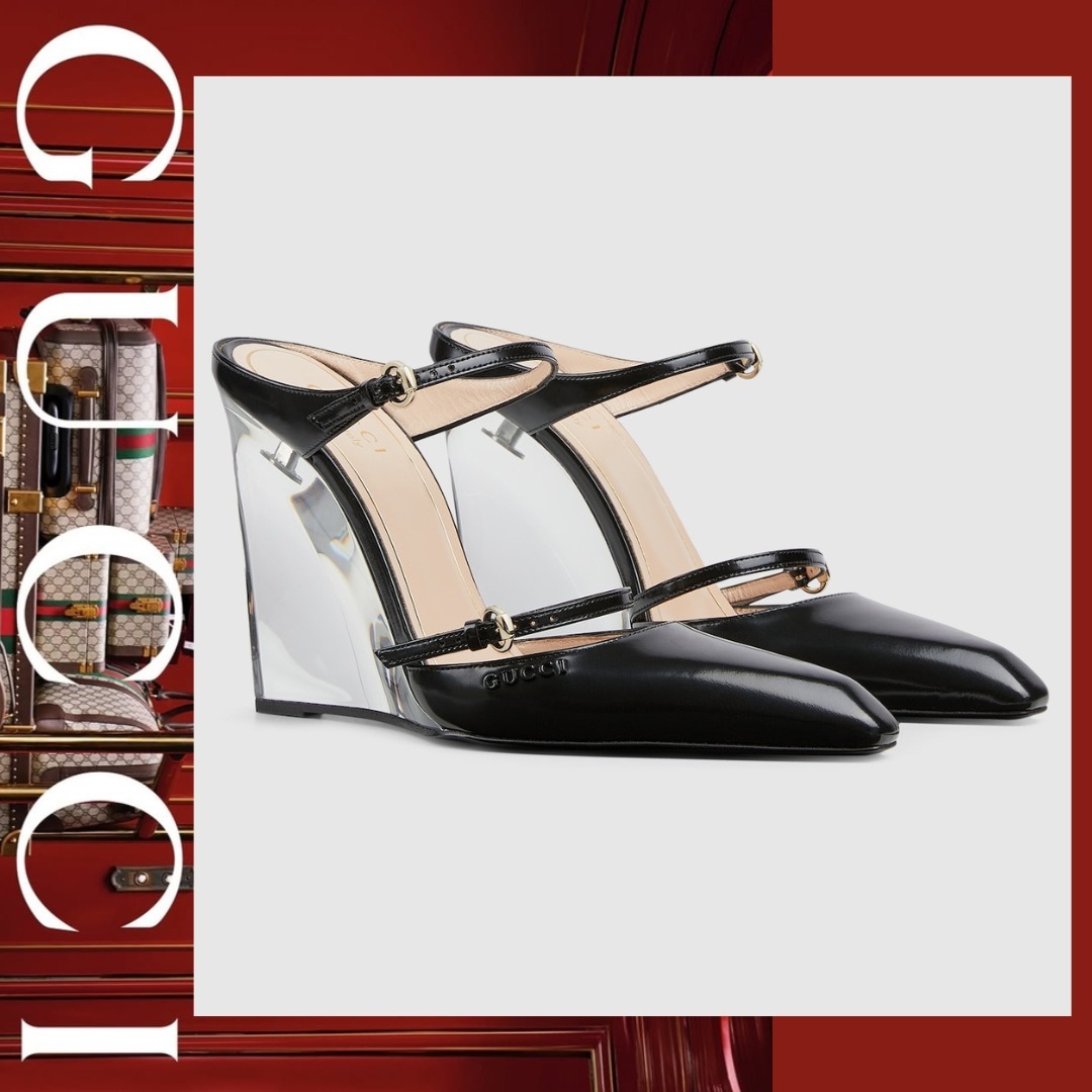 すぐ届く!【GUCCI】ウィメンズ ウェッジ ミュール