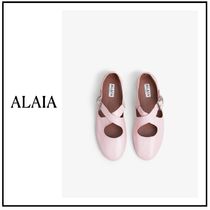 【ALAIA直営店】BALLERINES CRISS CROSS EN NAPLAK