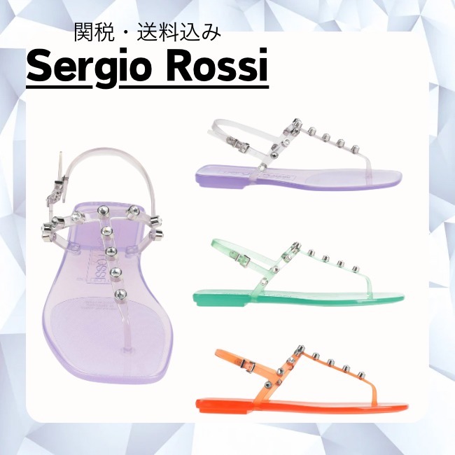 関税・送料込み【Sergio Rossi】トングサンダル