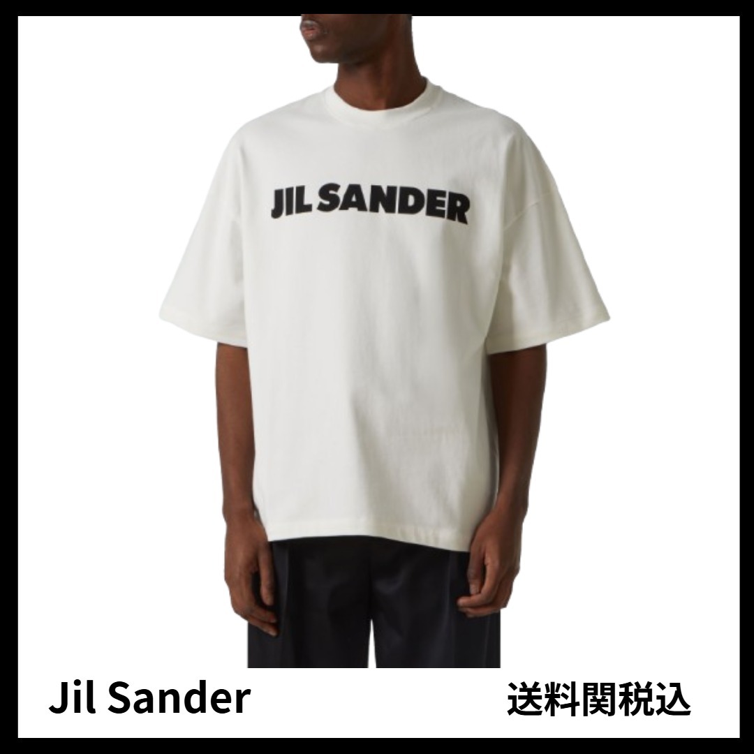 送料関税込★Jil Sander★ロゴ入りコットン半袖Tシャツ