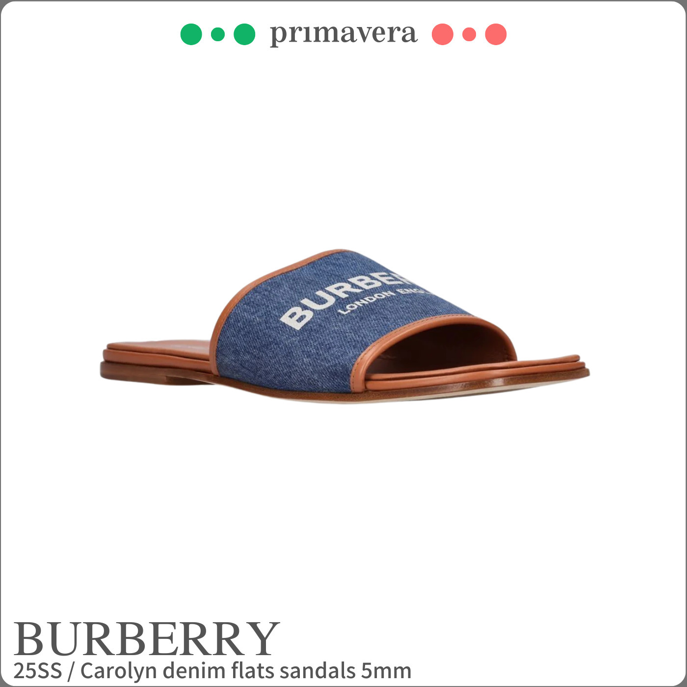 BURBERRY◆デニムフラットサンダル 5mm