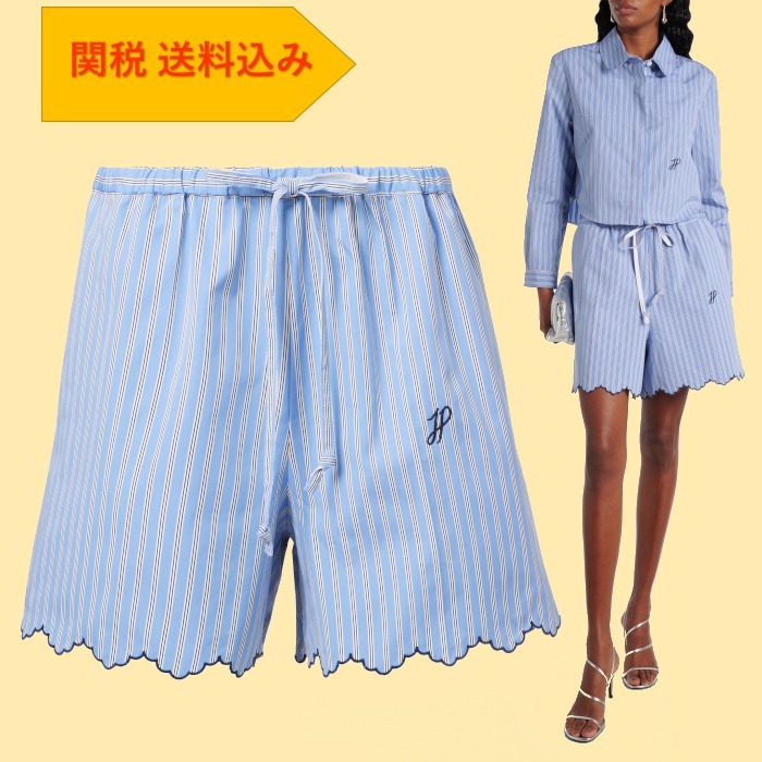 【PATOU】 Scalloped cotton poplin shorts