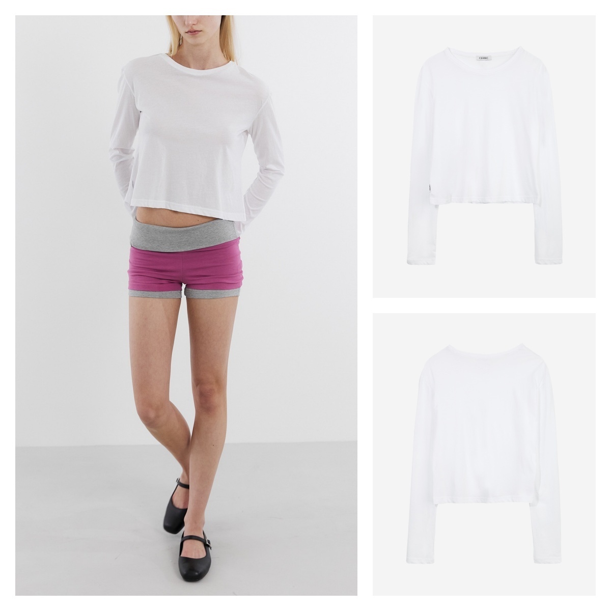 ★CERRIC★CLASSIC LONG SLEEVE★1686★White★韓国★大人気★