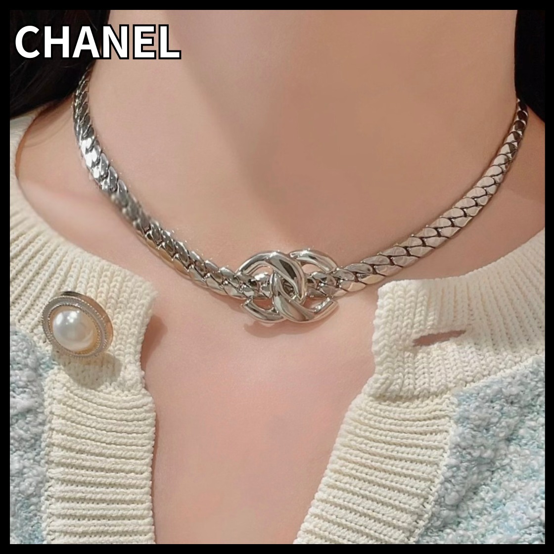 太めチェーンがゴージャスな♪【CHANEL】25S CCロゴ ネックレス
