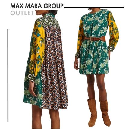 MaxMara WEEKEND ワンピース 刺繍花柄 Aライン - メルカリ