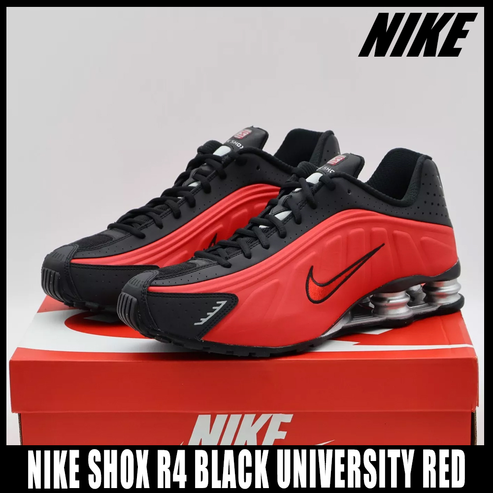 ◆正規品◆NIKE SHOX R4 UNIVERSITY RED BLACK◆関税込◆人気◆