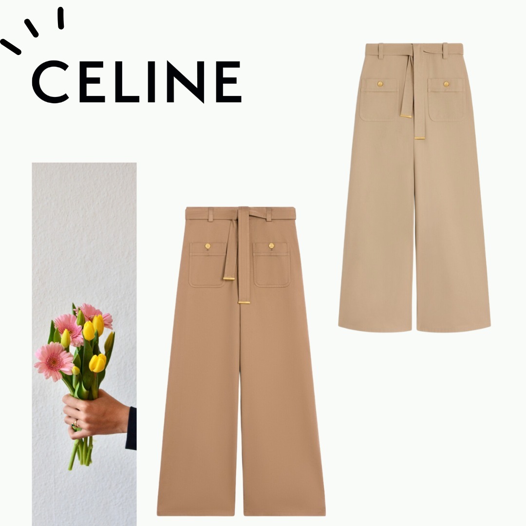 【CELINE】タイヤパンツ / コットンツイル