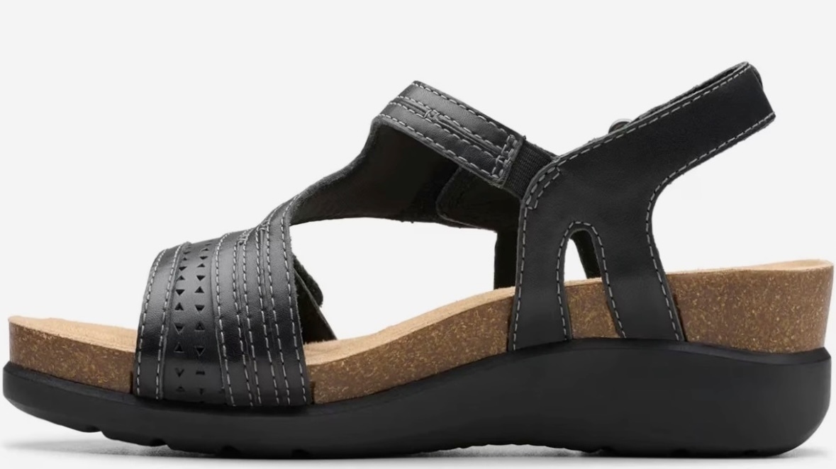 CLARKS ストラップ ウエッジ 5.5cm サンダル 軽量 スニーカー
