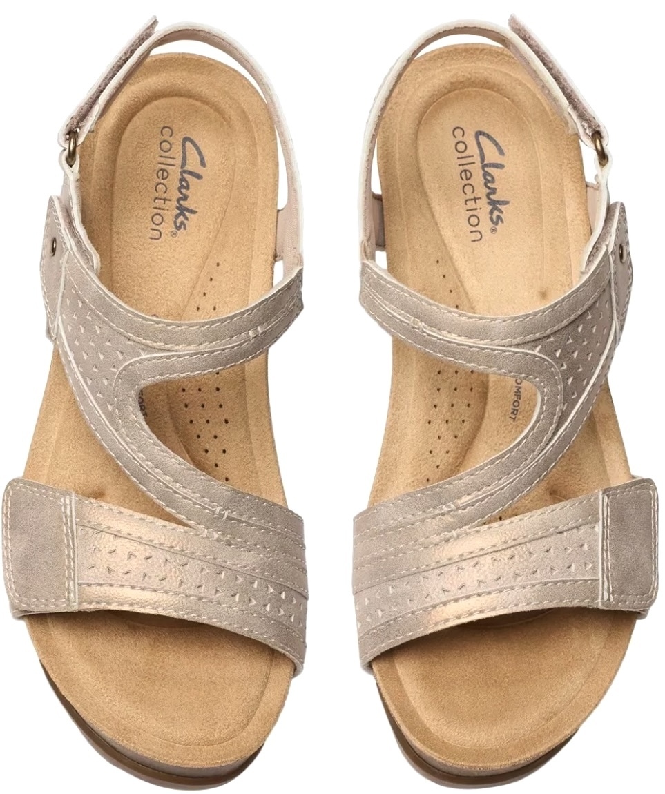 CLARKS ストラップ ウエッジ 5.5cm サンダル 軽量 スニーカー