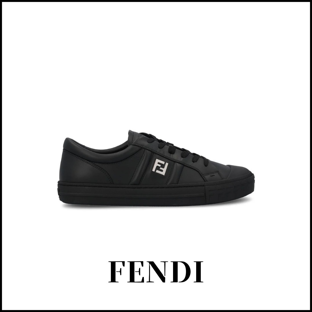 関税込【FENDI】ドミノ ロートップ スニーカー ブラック