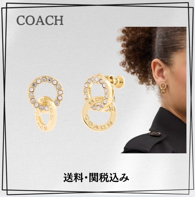 【COACH】 パール クリップ オン イヤリング