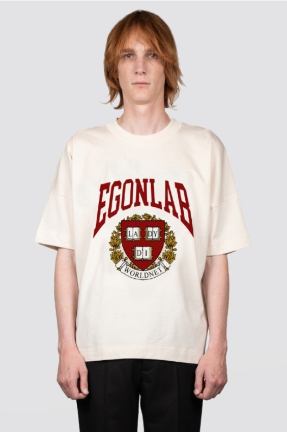【EGONLAB】WORLDNET T-SHIRT WHITE SS25