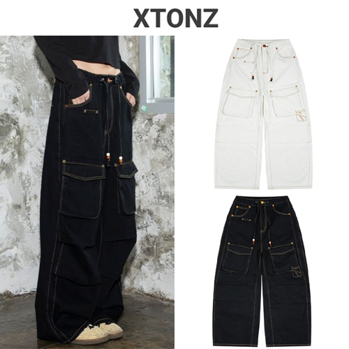 ★2025SS新作★XTONZ★RUNAKIHU STUDDED FRONT CARGO PANTS