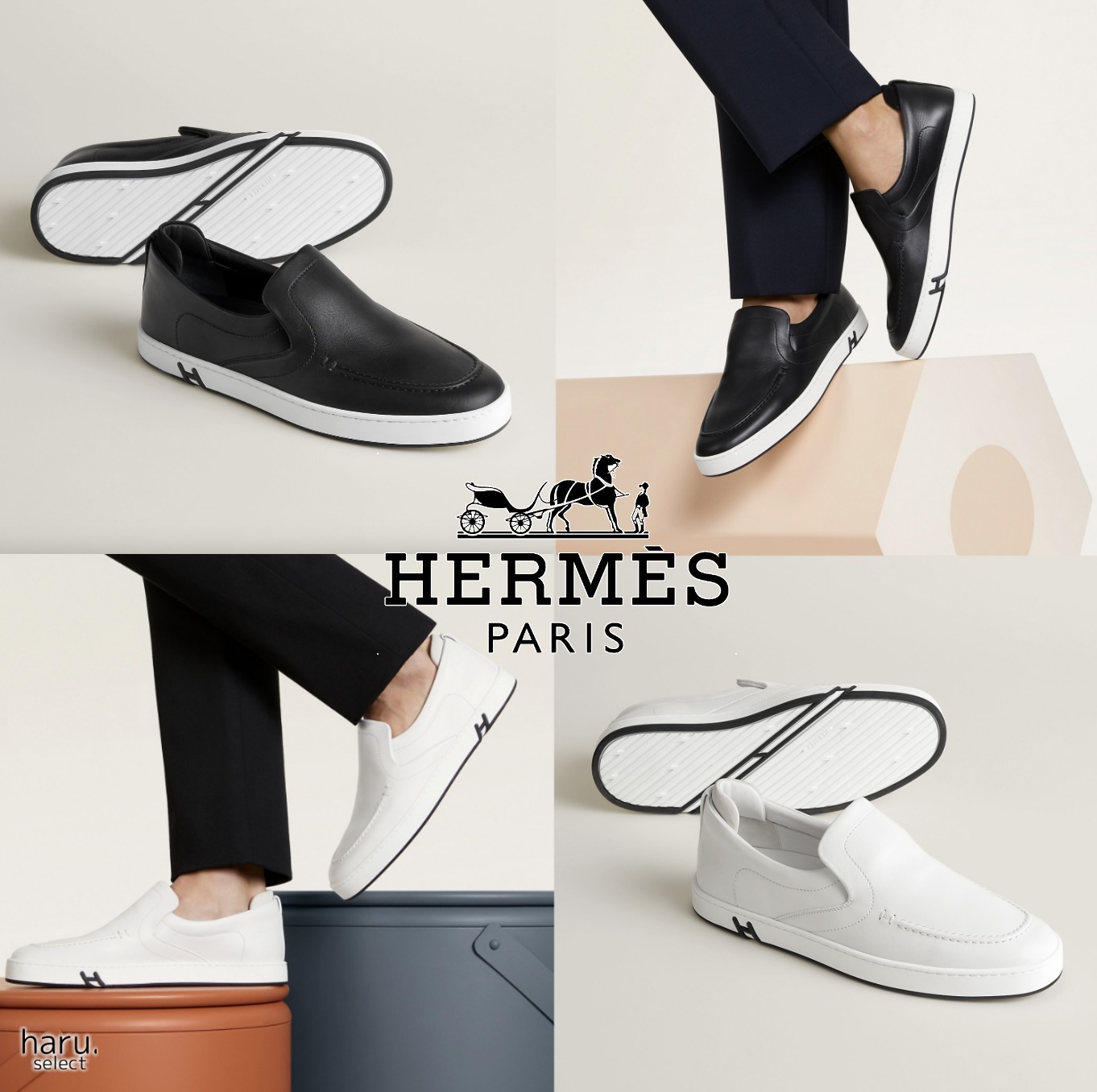 上品★スタイリッシュ【HERMES】スリッポンスニーカー≪Kiddy≫
