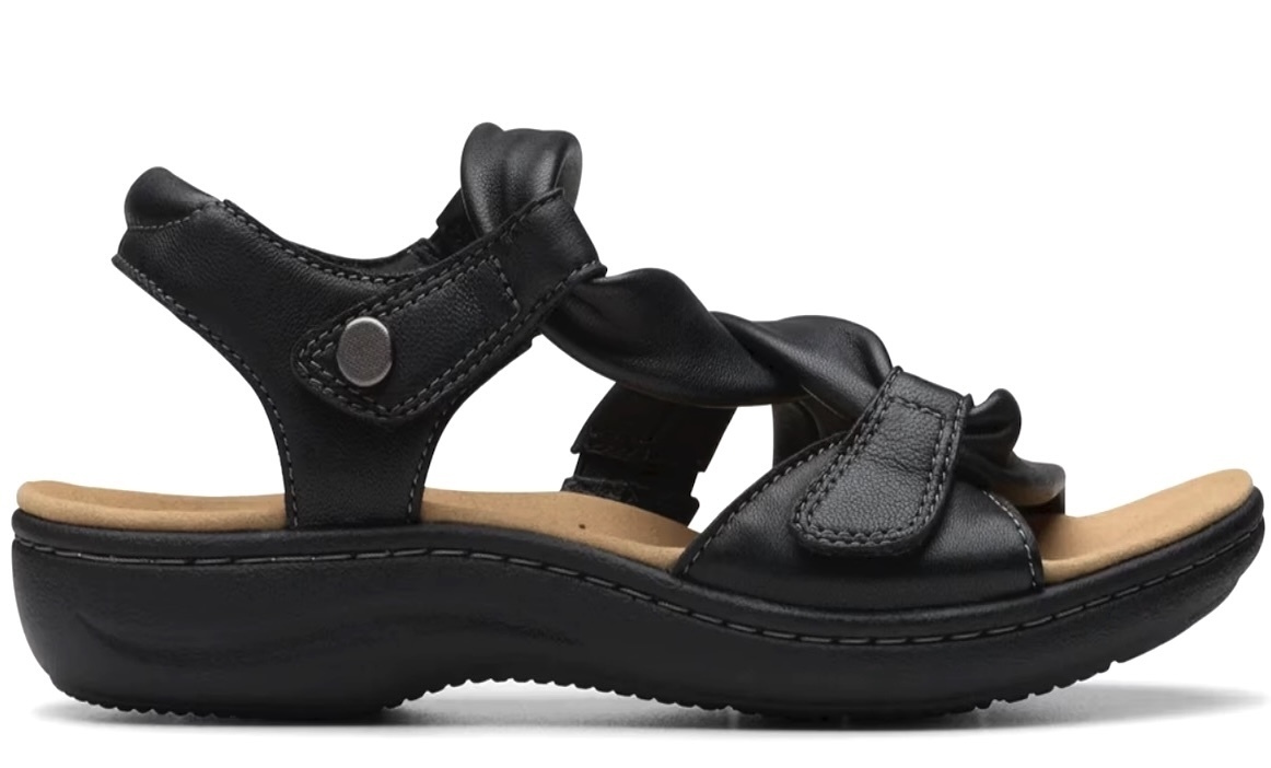 CLARKS ストラップ ウエッジ 5.5cm コンフォート サンダル 軽量