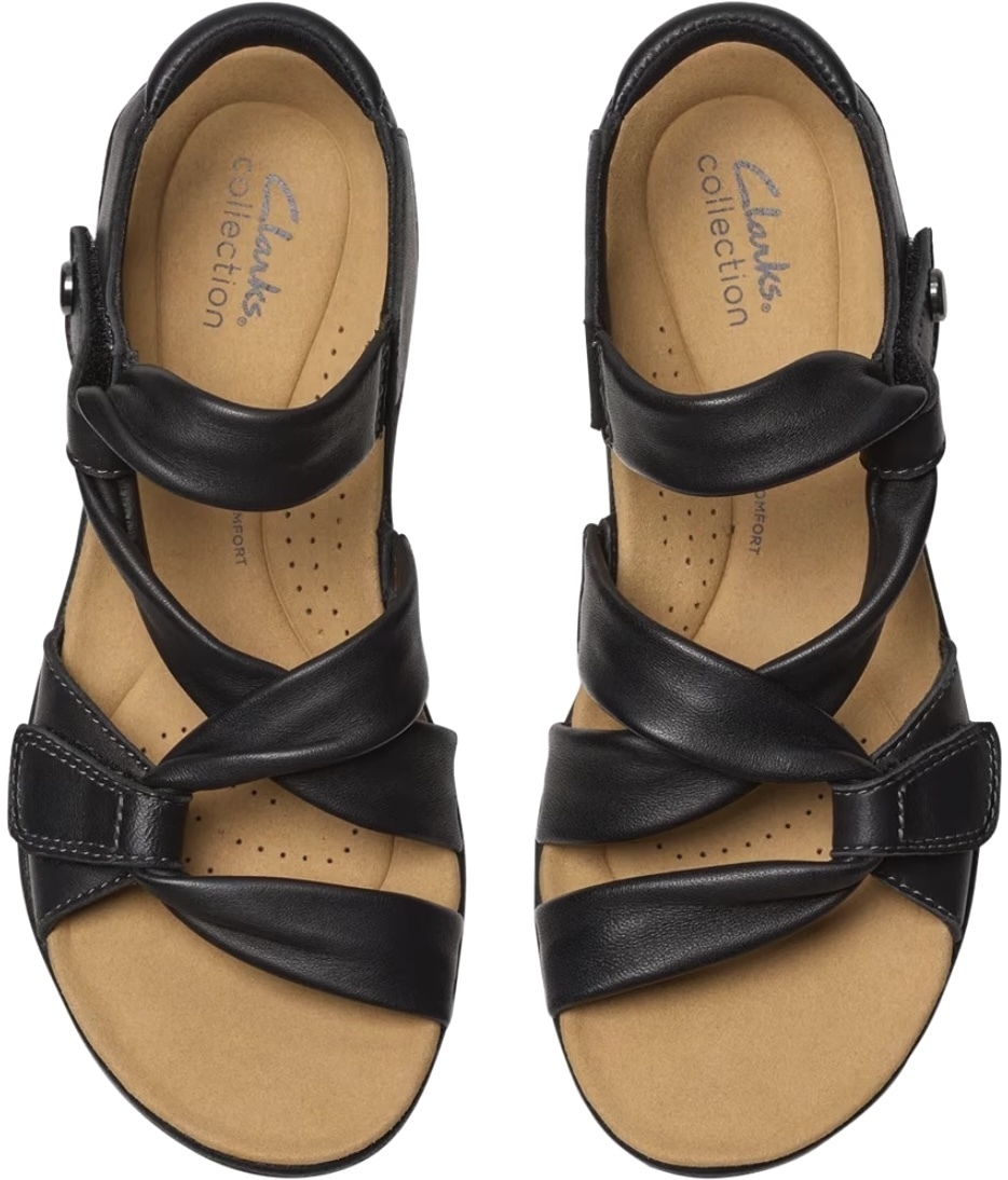 CLARKS ストラップ ウエッジ 5.5cm コンフォート サンダル 軽量