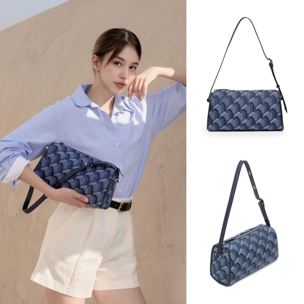 ショルダーバッグ・ポシェット [rosa.K] Jacquard Baguette Shoulder BAG SS_ BLUE