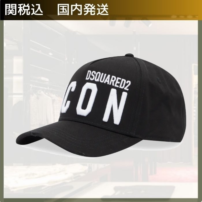 D SQUARED2/アイコンキャップ ロゴ ブラック