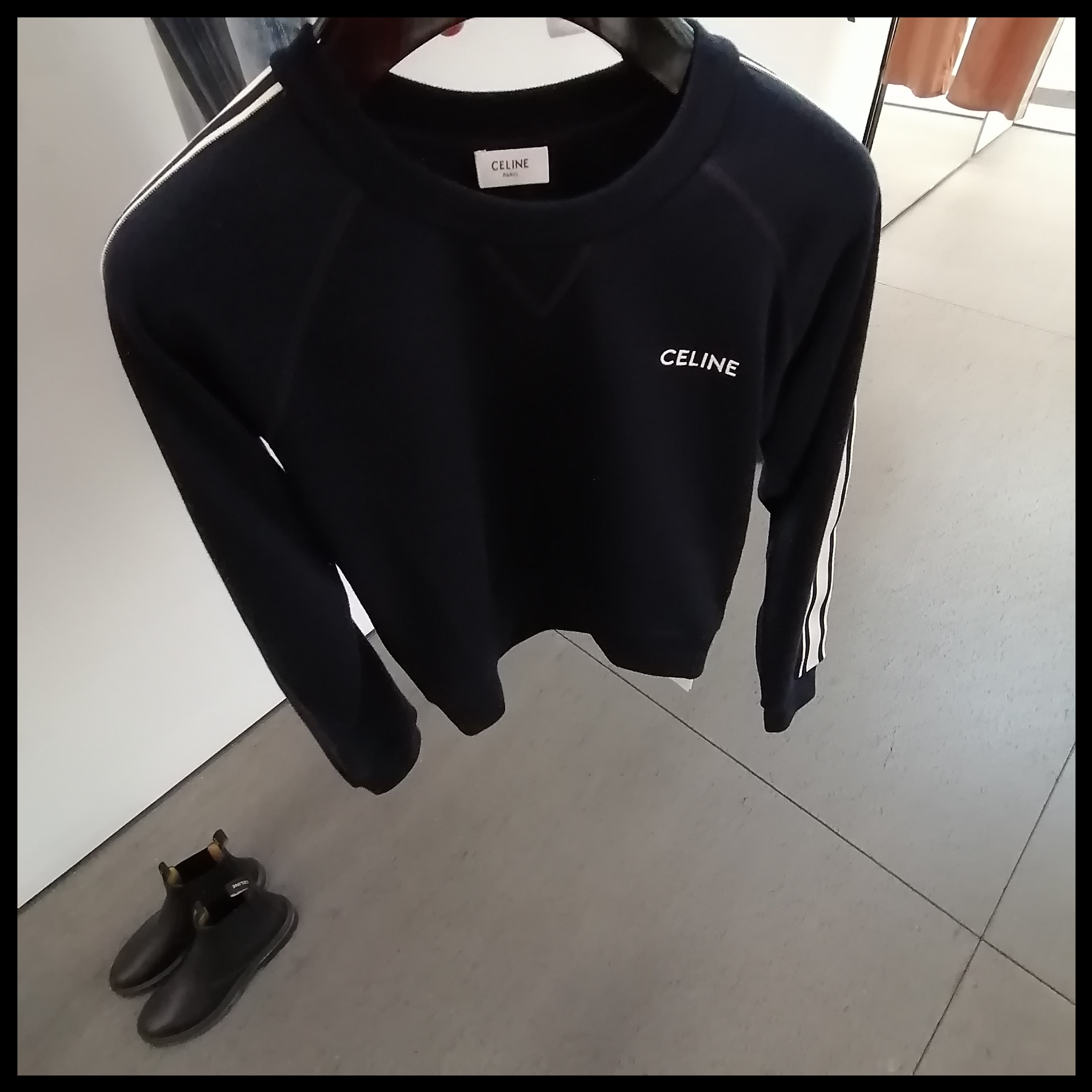 ◆CELINE◆ CELINE SWEATSHIRT IN COTTON FLEECE AND CASHMERE
