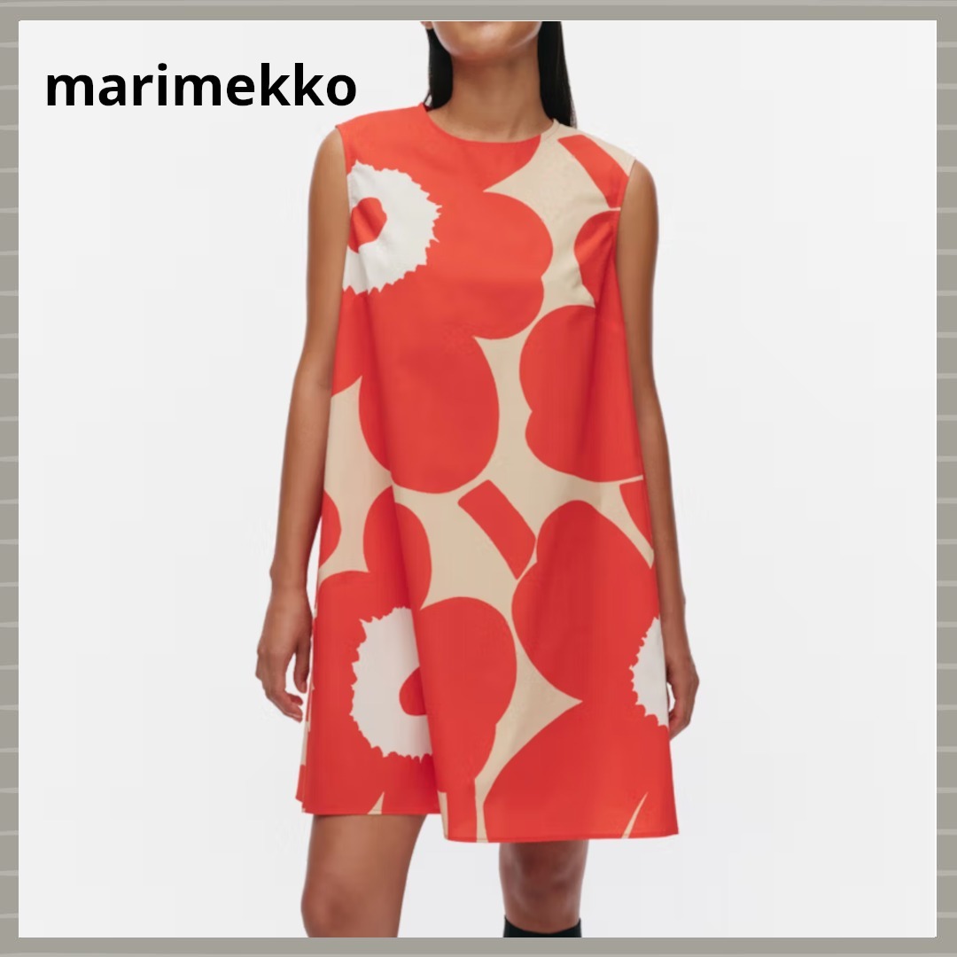 marimekko◆Palatsi Unikko コットン Aライン ワンピース