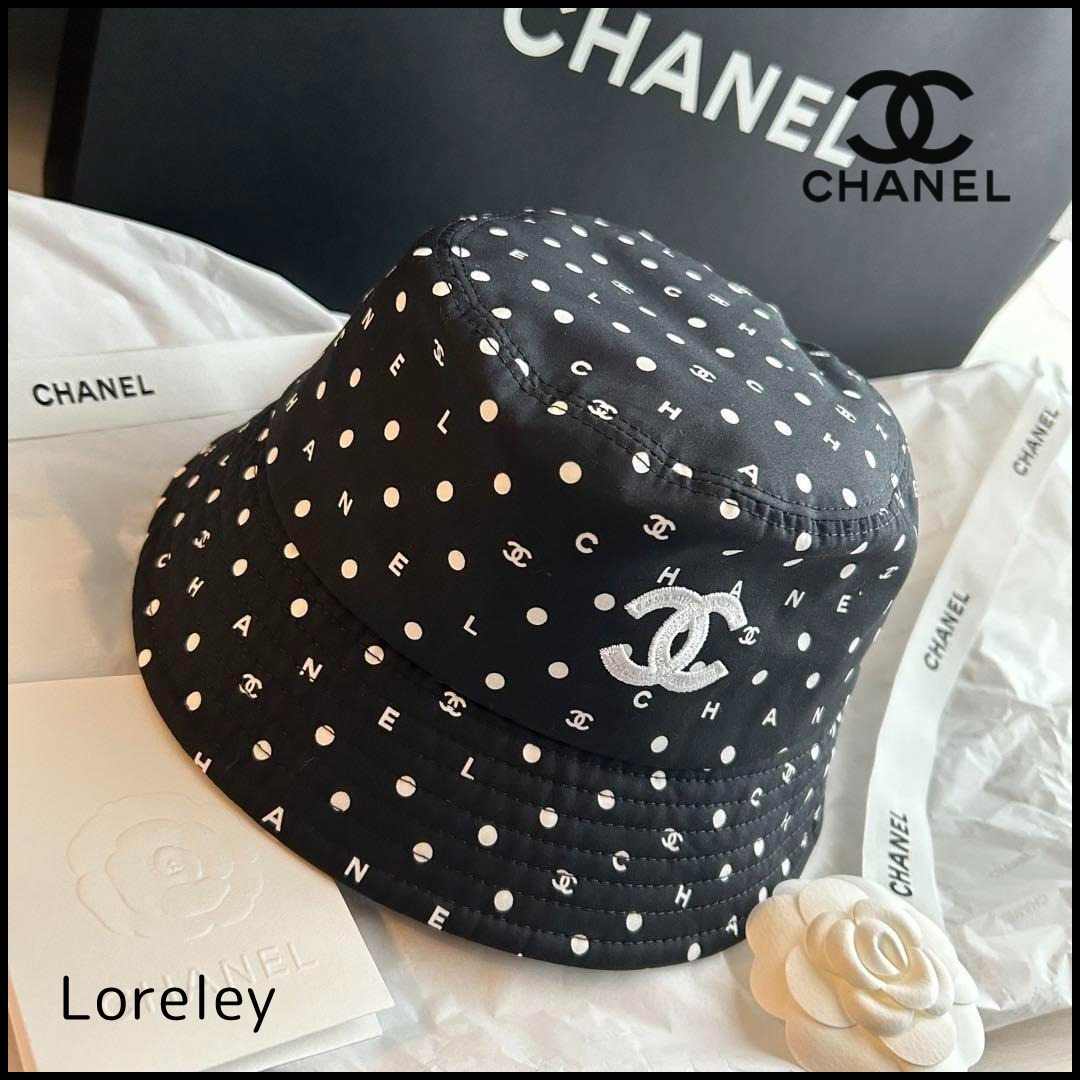 CHANEL バケットハット ドット