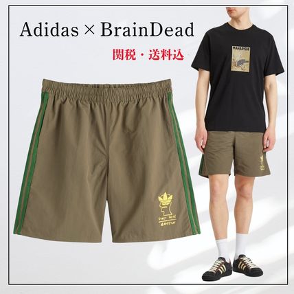 ハーフ・ショートパンツ ADIDAS Brain Dead Shorts 5FT1594 ブラウン（茶色）系 adidas(アディダス) ハーフ・ショートパンツ