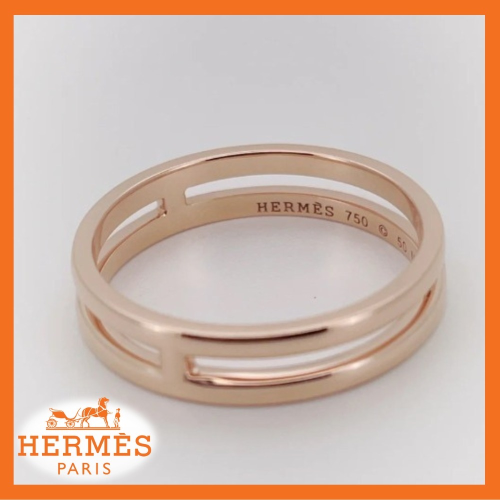 溢れる指先の高級感♡【HERMES】 アリアンヌリング 指輪