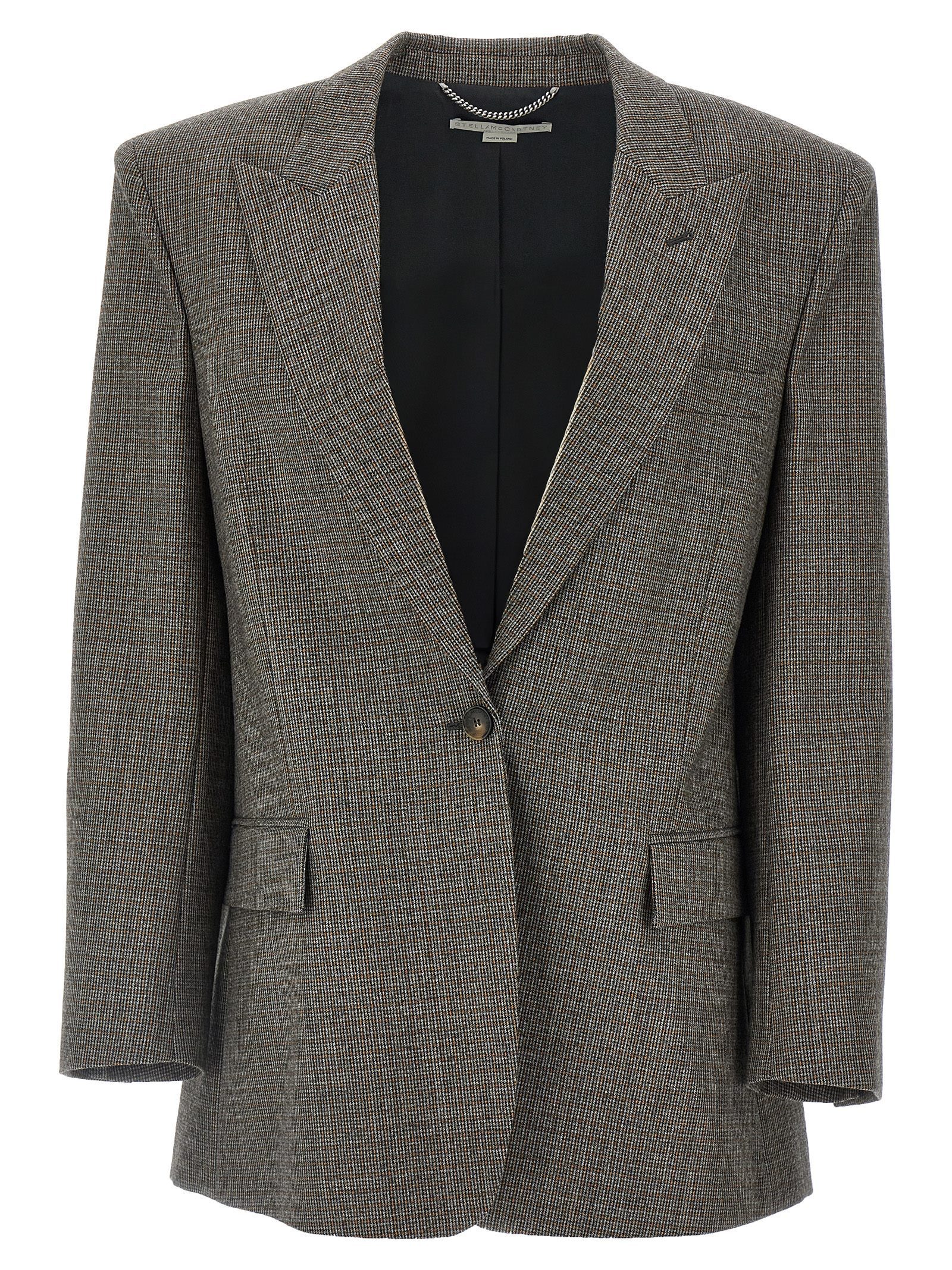 ジャケット STELLA MCCARTNEY Single-breasted micro houndstooth blazer