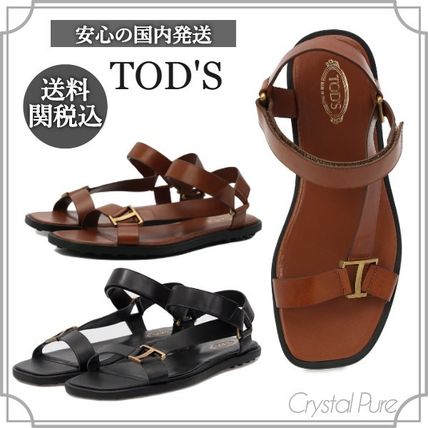 TOD'S 24SS サンダル・ミュール ブラウン系 ウィメンズ サンダル & ウィメンズ ミュール