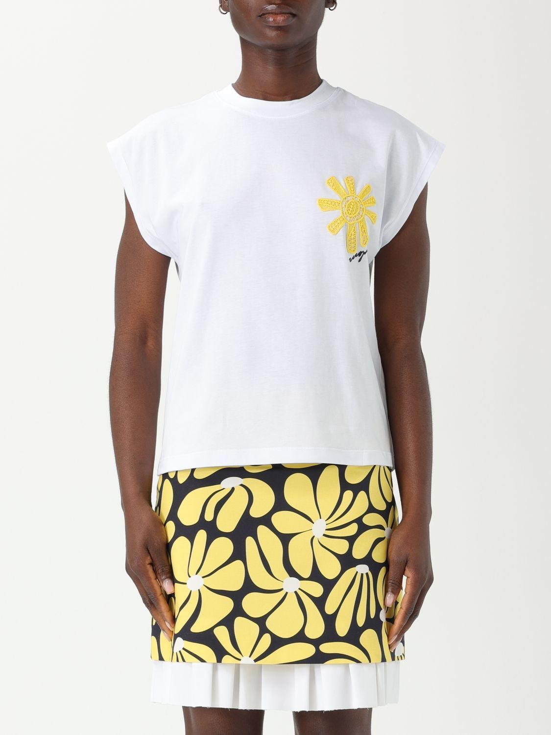 Tシャツ・カットソー MSGM Woman T-Shirt White 3841MDM147257002 01