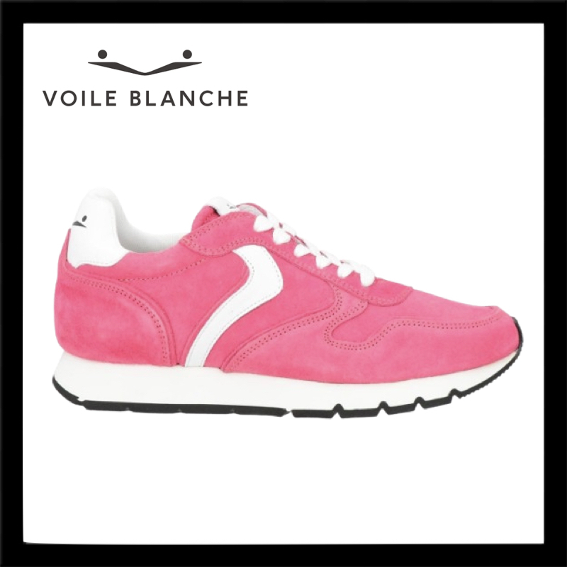 [ VOILE BLANCHE ] ロゴ スエード ローカットスニーカー