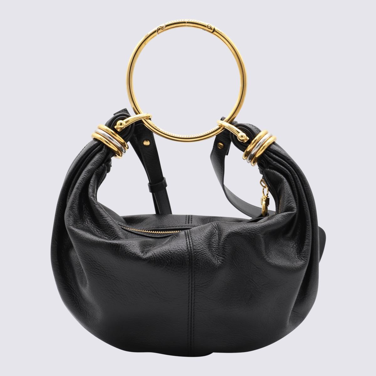 【関税＆送料込み】ChloAC Black Leather Bracelet Hobo Bag