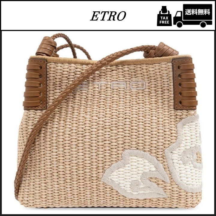 【ETRO】ロゴ エンブロイダリー ショルダーバッグ