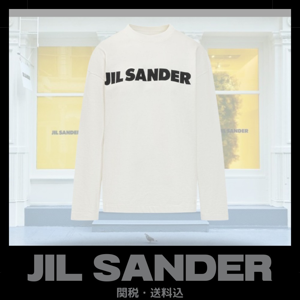 大人気☆【JIL SANDER】ロゴ入りコットンTシャツ