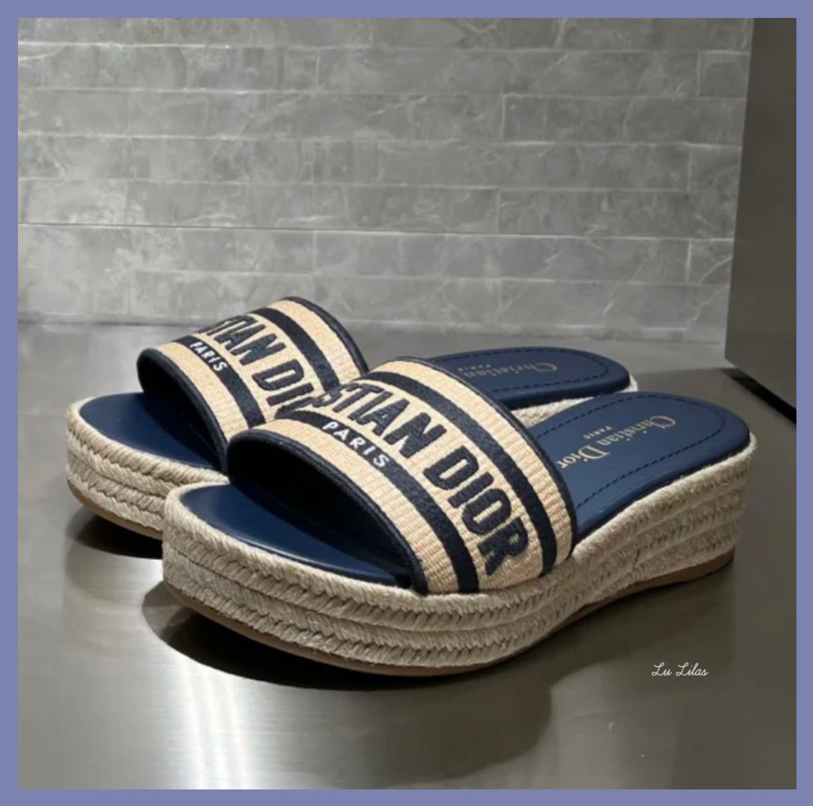 【4.5cmヒール♪】DIOR Dway プラットフォーム サンダル