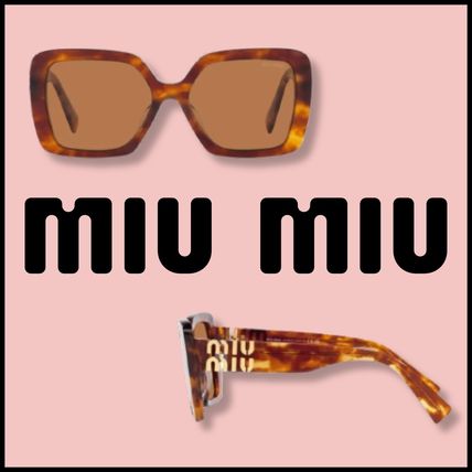 極美品✨miumiu ミュウミュウ サングラス サイドロゴ ラメ入り