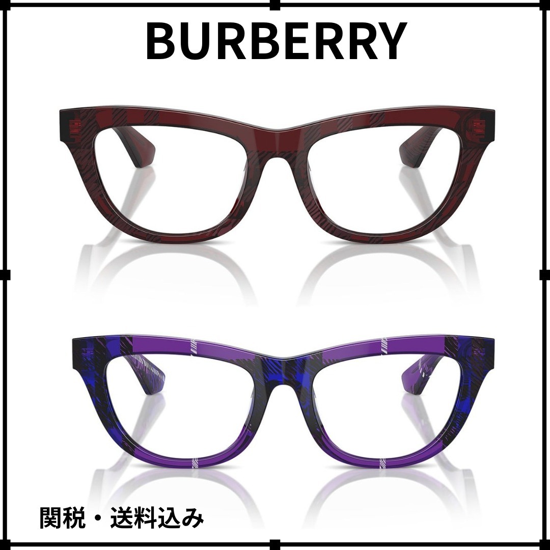 ★BURBERRY★チェック アイウェア キャットアイ グラス 関送込