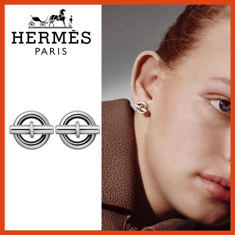 【スタイリッシュに♪】 HERMES Chaine d'Ancre ミニ ピアス