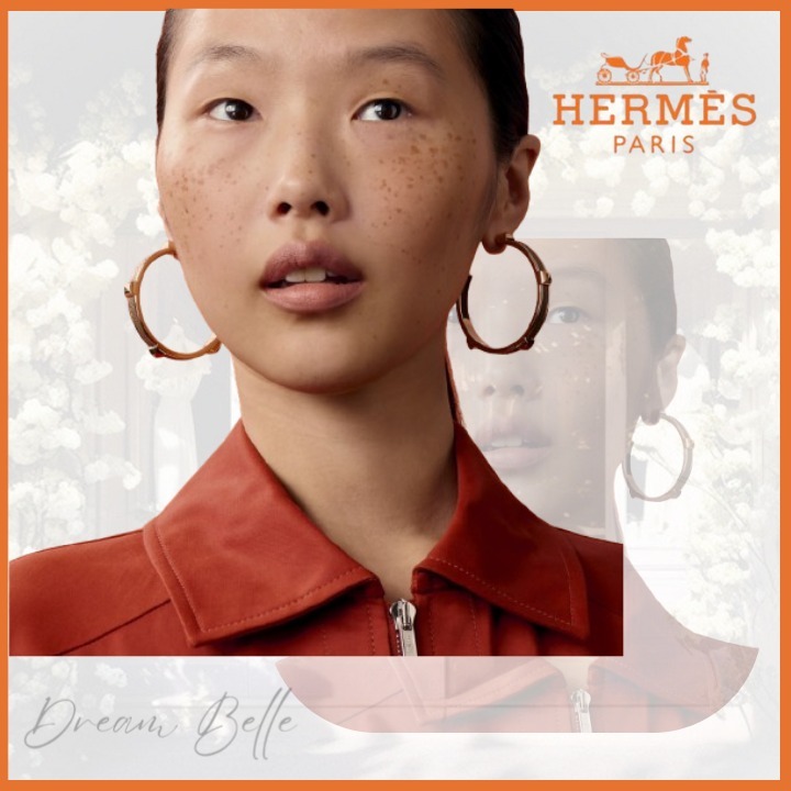 【品のある存在感】HERMES アテナ GM ピアス