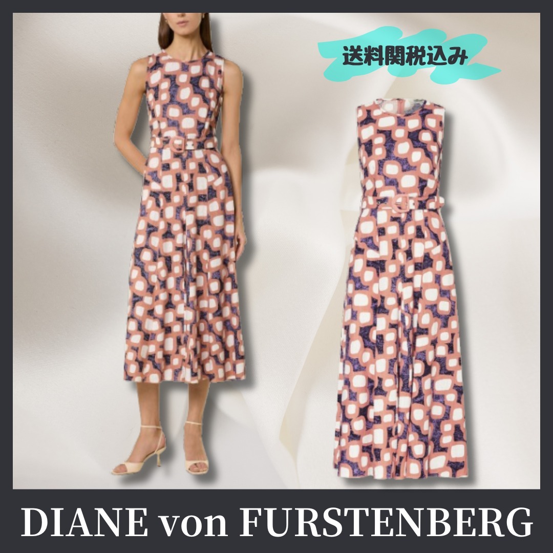 送料関税込【DIANE von FURSTENBERG】ELLIOT リネンドレス