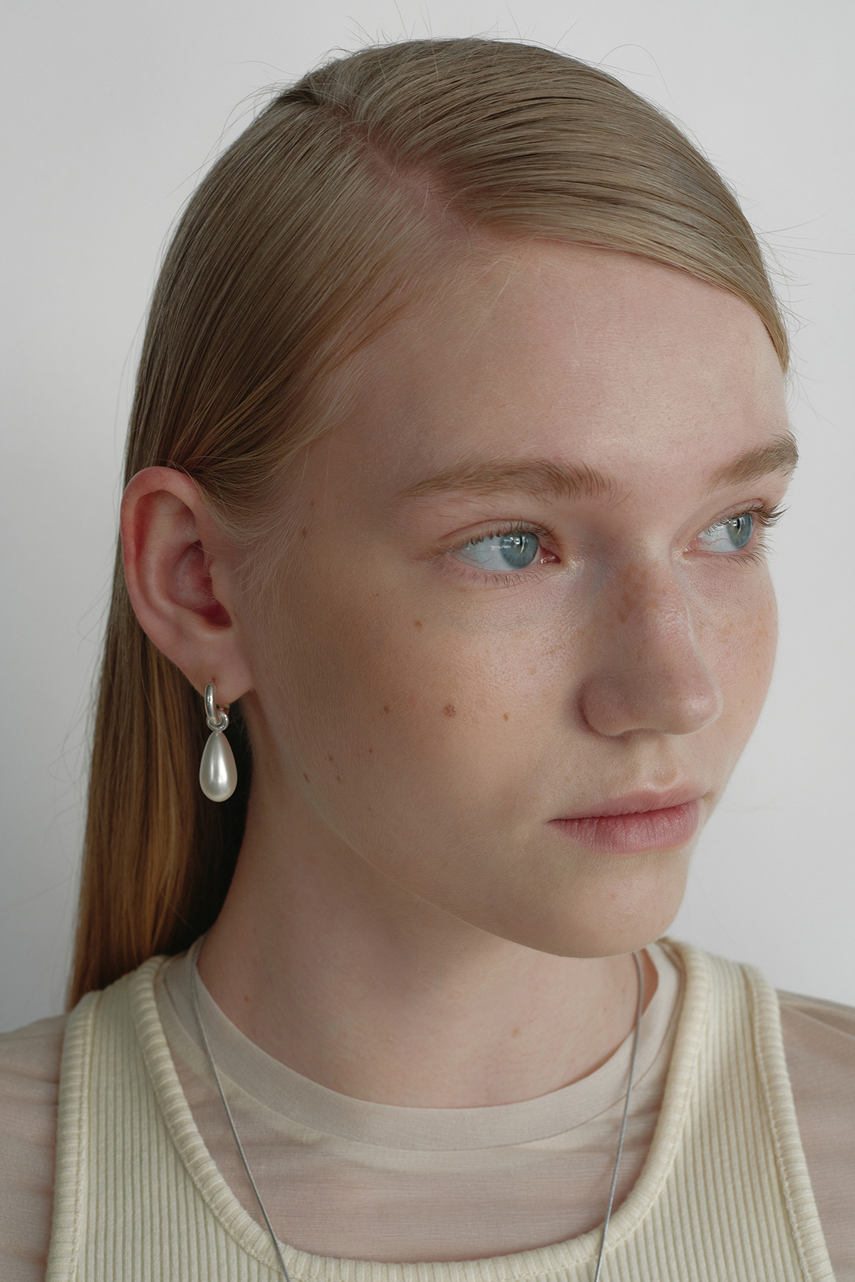 ピアス Monday Edition _ Teardrop Pearl Silver Earrings