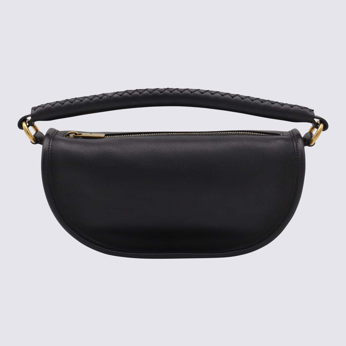 【関税＆送料込み】Burberry Black Leather Clip Shoulder Bag