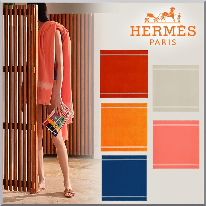 《元気カラー♪5色》HERMES ヨッティング ビーチタオル GM