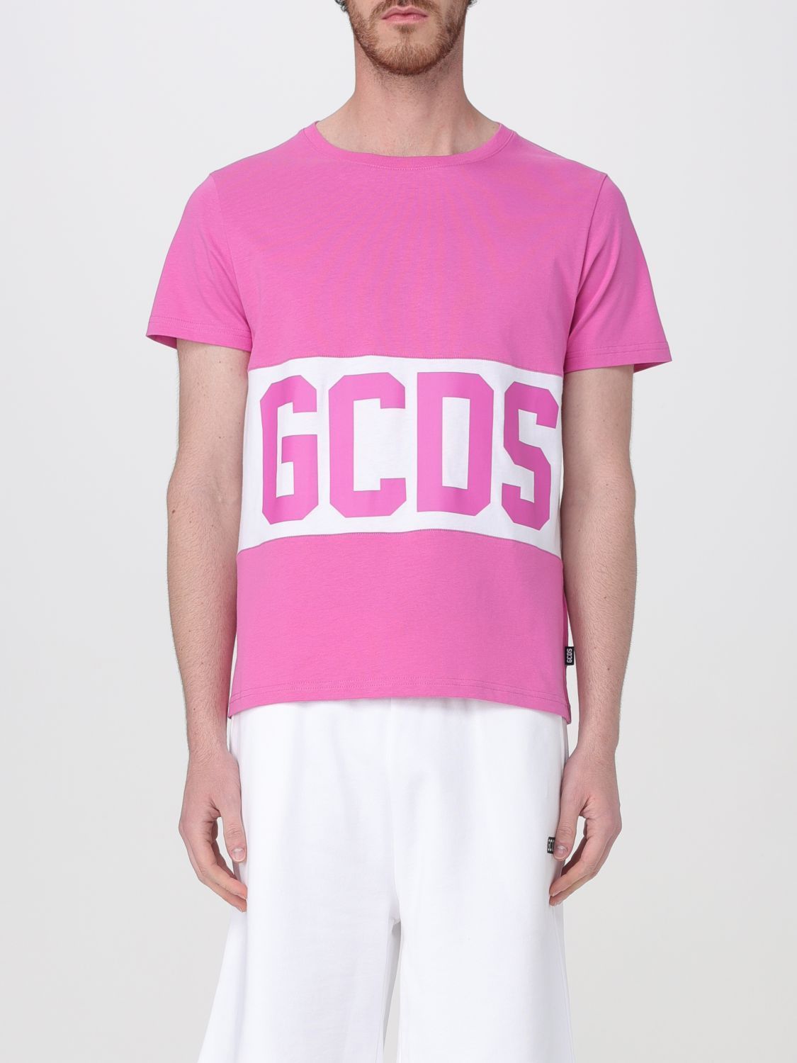 Tシャツ・カットソー GCDS Men T-shirt Fuchsia B1XM2314JA3 59