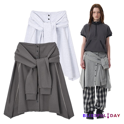 スカート [Pahisum] COTTON TIED SKIRT