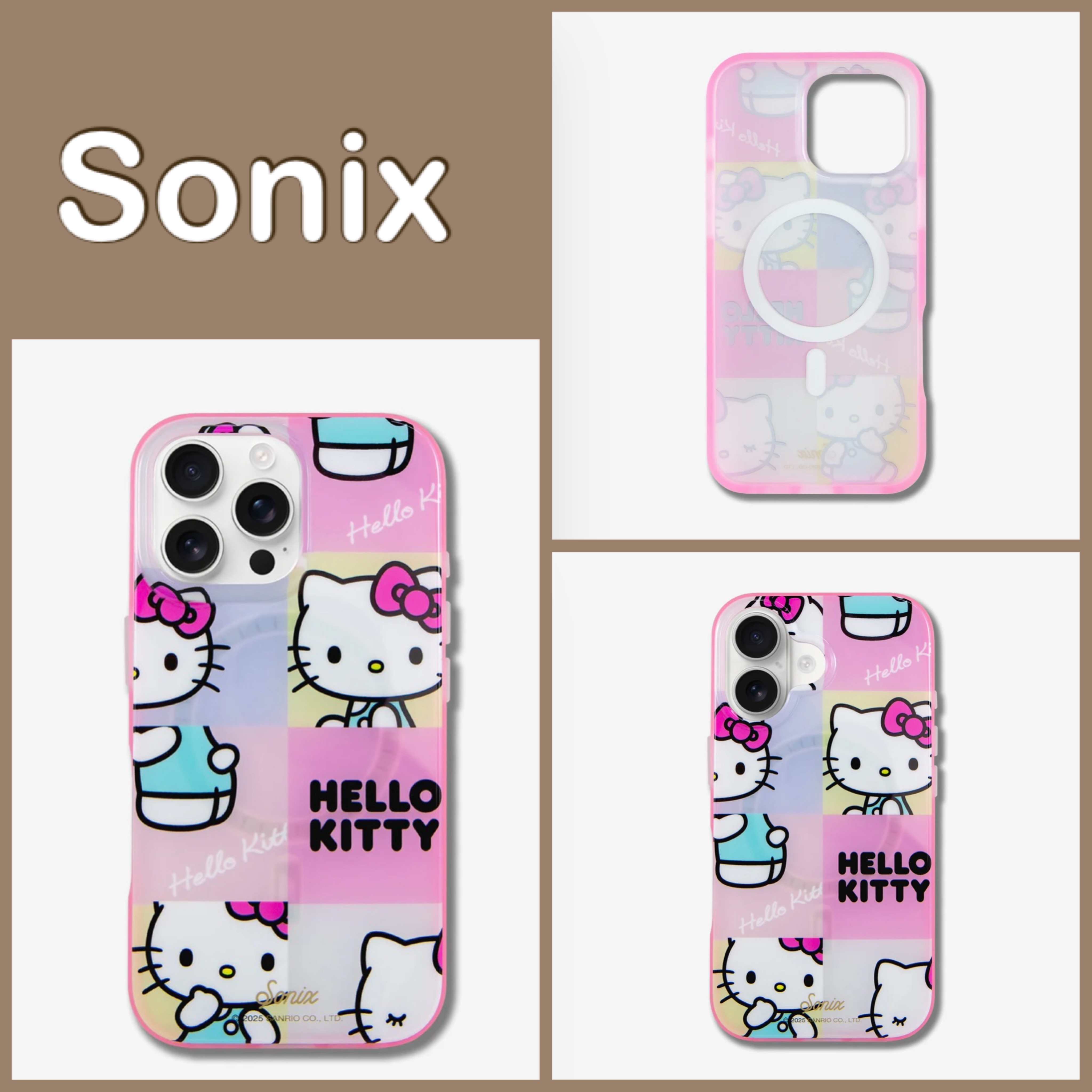LA発★【Sonix】グリッド MagSafe対応 iPhone ケース