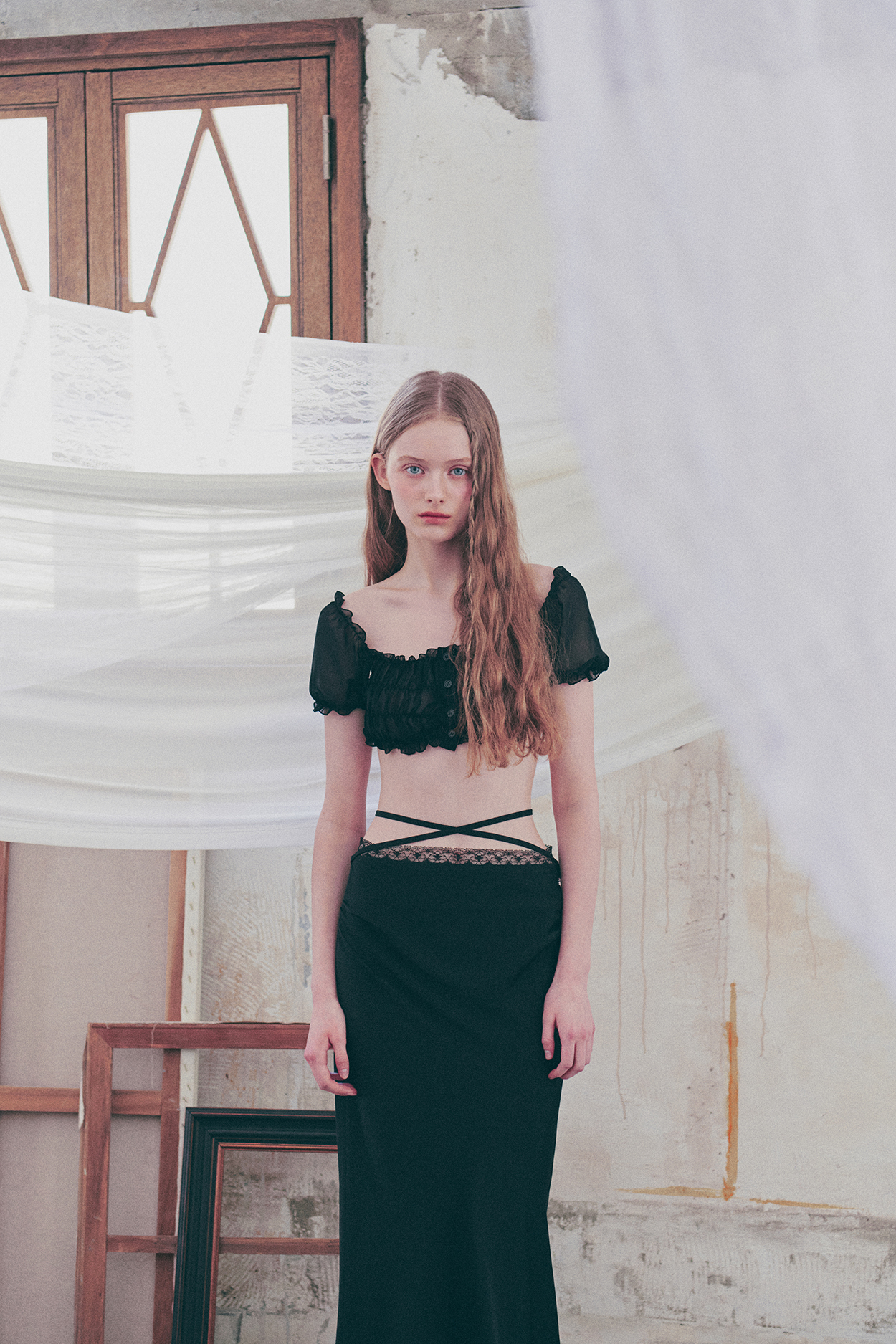 ★PAIN OR PLEASURE★ JADE LONG SKIRT (2色)